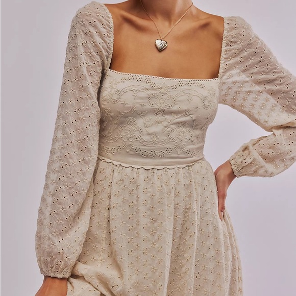 NWTS FREE PEOPLE EYELET MAXI (L) - Picture 3 of 17